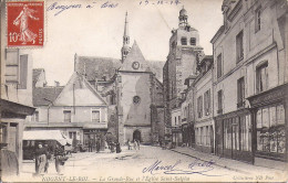 Cpa Nogent Le Roi, La Grande Rue Et L'église St Sulpice - Nogent Le Roi