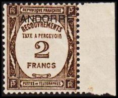 1932. TAXE A PERCEVOIR 2 FRANCS. ANDORRE.  (Michel: P 15) - JF193035 - Nuovi