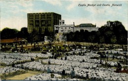 NORFOLK - NORWICH - CASTLE MARKET AND CASTLE Nf588 - Norwich