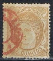 Sello 12 Cuartos Alegoria, Fechador AMBULANTE NORTE En Rojo, Num 113 º - Used Stamps