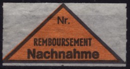 Remboursement / Nachname Vignette Label - USED - R- Und V-Zettel