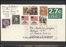 USA 157 Cover Air Mail Postal History Personalities Lincoln American Flag Women Washington Stamped Stationery - Marcophilie