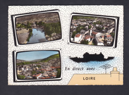 CPSM En Direct Avec LOIRE (sur Rhone 69) ( Multivues Vue Aerienne Décor Antenne Television LAPIE) - Loire Sur Rhone