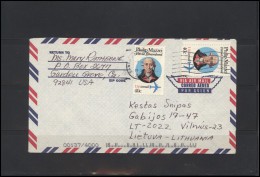 USA 168 Cover Air Mail Postal History Personalities - Poststempel