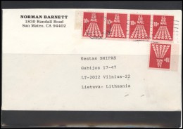 USA 176 Cover Air Mail Postal History American Flag Stars - Poststempel