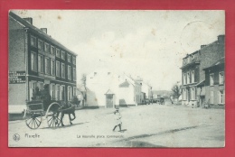 Floreffe - La Nouvelle Place Communale - Attelage - 1907 ( Voir Verso ) - Floreffe