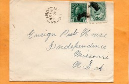 Canada 1913 Cover Mailed To USA Mixed - Lettres & Documents