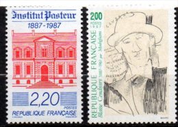 N° 2496 Et 2497- Neuf** - Institut Pasteur Et Blaise Cendrars Par Modigliani - Sonstige & Ohne Zuordnung