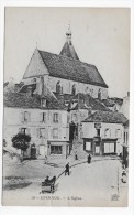 EPERNON - N° 14 - L' EGLISE AVEC PERSONNAGES - COUPURES EN BAS - CPA VOYAGEE EN 1946 - TIMBRES DECOLLES - Epernon