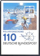 Germany Deutschland Maximum Card 1981: Polarforschung Antarktik Expedition; Antarctic Map Antarktikvertrag - Polar Explorers & Famous People