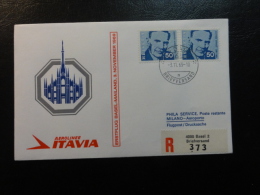 BASEL MILANO 1969 TAVIA AEROLINEE Erstflug First Fligth Suisse Switzerland - Premiers Vols