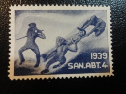 SAN ABT 4 1939 Soldatenmarken Militar Stamp Label Poster Stamp Vignette Suisse Switzerland - Vignettes
