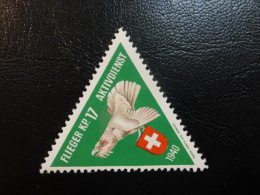 FLIEGER 17 1940 Antiaerial Soldatenmarken Militar Stamp Label Poster Stamp Vignette Suisse Switzerland - Labels