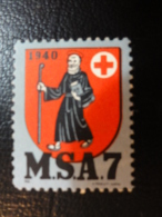 MSA 7 1940 Red Cross Soldatenmarken Militar Stamp Label Poster Stamp Vignette Suisse Switzerland - Labels