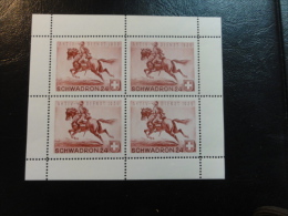 Caballerie Schwadron 24 1939 Bloc Horse Soldatenmarken Militar Stamp Label Poster Stamp Vignette Suisse Switzerland - Labels
