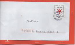 TIMBRE   20 GRS  SUR LETTRE DON DU SANG CACHET ROND - Altri & Non Classificati