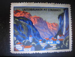 LAURTENBRUNNEN MIT STAUBBACH Vignette Poster Stamp Vignetten Label Switzerland Suisse - Unclassified
