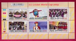 SOUTH AFRICA, 2003, MNH Sheet Of Stamps , ICC Cricket World Cup,  Sa 1429-1534, #9177 - Nuovi