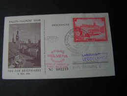 == Saar Tag Der Briefmarke 1954 - Briefe U. Dokumente