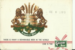 QSL CARD   --   AUSTRIA  --  BRAUEREI GOSS  --   GOSSER BIER - Other & Unclassified