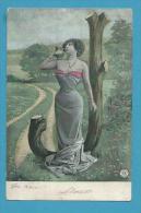 CPA Art Nouveau Fantaisie Femme Lettre Aphabet J Illustrateur ? - Unclassified