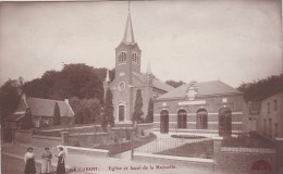 VIEUSART-EGLISE ET LOCAL DE LA MUTUELLE-CARTE-PHOTO-PAS ENVOYEE-DOCUMENT-RARE-VOYEZ 2 SCANS ! ! - Chaumont-Gistoux