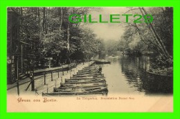 GRUSS AUS BERLIN, GERMANY - TIERGARTEN, BOOTSTATION NEUER SEE - ANIMATED  IN  1900 - UNDIVIDED BACK - - Tiergarten