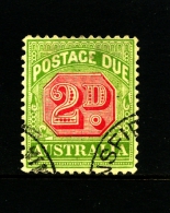 AUSTRALIA - 1910  POSTAGE  DUES  2d VICTORIAN DESIGN DIE II  WMK LARGE CROWN PERF 12x12 1/2  FINE USED SG D65a - Strafport