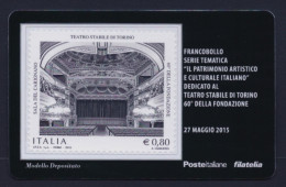 2015 ITALIA REPUBBLICA "TEATRO STABILE DI TORINO" TESSERA FILATELICA - Cartes Philatéliques