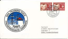 Denmark Cover Sail Training Race Frederikshavn 1-8-1980 With Special Cachet - Lettres & Documents