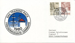 Denmark Cover Sail Training Race Frederikshavn 1-8-1980 With Special Cachet - Cartas & Documentos