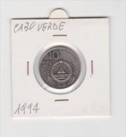 CAPO VERDE   10 ESCUDOS  ANNO 1994 - Cap Vert