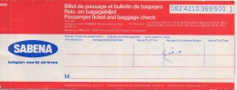 Ticket/Billet D'Avion. SABENA. Beirut/Brussels/Beirut. 1979. - World