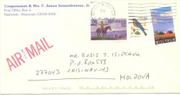 1998. USA, The Letter By Air-mail Post From Nashotan(Wisconsin) To Moldova - Cartas & Documentos