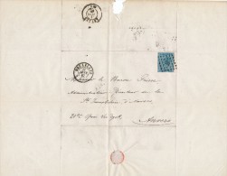 Nr 18 Profiel Links Op Brief Naar Antwerpen Anvers. Verstuurd 11 Januari 1867. - 1865-1866 Profile Left