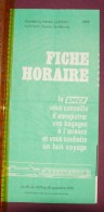 Fiche Horaire S.N.C.F. - 26 Mai 1974 - 28 September 1974 - Strasbourg, Nantes, Le Croisic - Europa