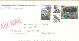 2001. USA, The Letter By Air-mail Post From Nashotah(Wisconsin) To Moldova - Cartas & Documentos