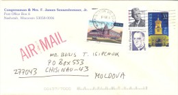 2001. USA, The Letter By Air-mail Post From Nashotah(Wisconsin) To Moldova - Brieven En Documenten