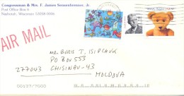 2002. USA, The Letter By Air-mail Post From Nashotah(Wisconsin) To Moldova - Brieven En Documenten