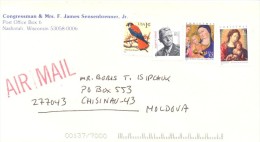 2002. USA, The Letter By Air-mail Post From Nashotah(Wisconsin) To Moldova - Brieven En Documenten