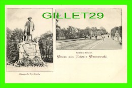 GRUSS AUS KOLONIE, GRUNEWALD, GERMANY - SPINX-BRUCKE IN 1900 - BISMARCK-DENKMAL - UNDIVIDED BACK - - Grunewald