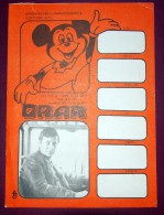 Romania, 1970's, Vintage School Schedule - Walt Disney - Cinema - Mickey Mouse - Europe