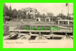 GRUSS AUS WANNSEE, GERMANY -  AM SCHWEDISCHEN PAVILLON  - ANIMATED IN 1900 - UNDIVIDED BACK - - Wannsee