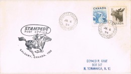 16722. Carta F.D.C. CALGARY- Alberta (Canada) 1954. Exhibition Post Office - 1952-1960