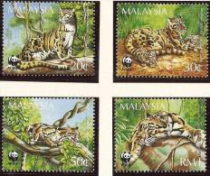 MALAISIE WWF, Pantheres Yvert 554/57** Neuf Sans Charniere. MNH - Unused Stamps