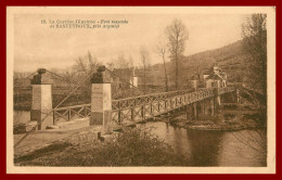 Dept 19 Le Pont Suspendu De Basteyroux Prés Argentat     (scan Recto Et Verso ) - Argentat