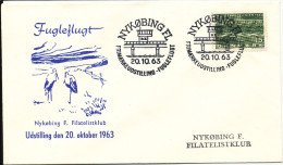 Denmark Cover With Special Postmark Nyköbing Falster Bee Line Stamp Exhibition 20-10-1963 - Lettere