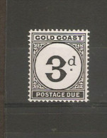 GOLD COAST 1951 3d  POSTAGE DUE  SG D6  UNMOUNTED MINT Cat £4.50 - Gold Coast (...-1957)