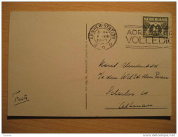 Arnhem Station 1942 To Alkmaar Stamp On Waterval Sonsbeek Fall Falls Cascade Post Card Holland Netherlands - Covers & Documents