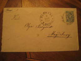 1887 To Magdeburg Prussia Cancel Empire Postal Stationery Cover Russia - Interi Postali